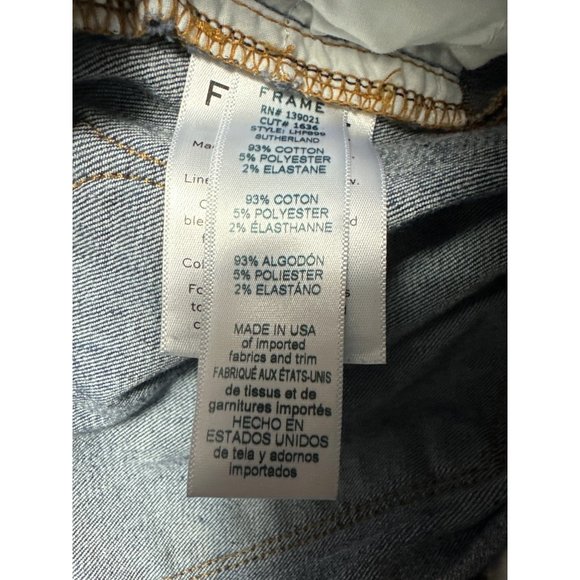Frame Denim Jeans Womens 28 Blue Dark Wash Le High Flare Pants Sutherland - Picture 8 of 15